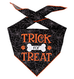 Halloween Bandana | Halloween Dog Bandana | Black Spider Web | Trick for Treat - Le Pet Luxe