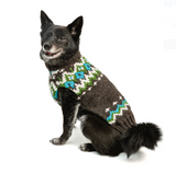Charcoal Fairisle Wool Dog Sweater - Le Pet Luxe