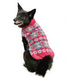 Alpaca Rose Fairisle Dog Sweater - Le Pet Luxe
