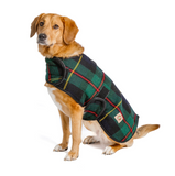 Navy Tartan Plaid Dog Blanket Coat - Le Pet Luxe