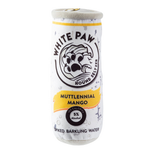 White Paw ~ Muttlennial Mango Seltzer Dog Toy - Le Pet Luxe