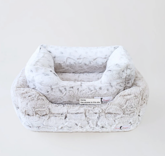 Deluxe Dog Beds - Pearl Leopard - Le Pet Luxe