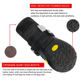 UPGRADE QUMY Dog Waterproof Boots for Large Dogs - Black - Le Pet Luxe