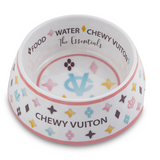 White Chewy Vuiton Bowl Placemat - Le Pet Luxe