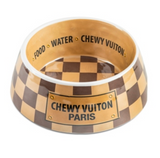 Checker Chewy Vuiton Bowl (Case of 2) - Le Pet Luxe