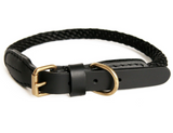 Rope And Leather Collar With Buckle ~ Purple