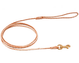 Braided Leather Snap Leads ~ White Mix
