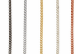 Slip Curve Show Chain Collar ~ Silver Plated Metal Chain