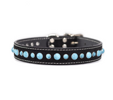 Cabochon Collar – Turquoise on Tan Suede