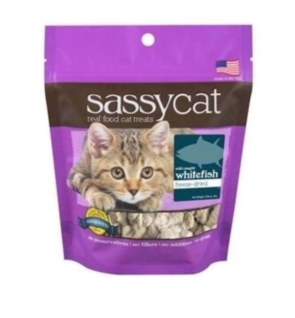 Sassy Cat Treats - Limited-Ingredient, Grain-Free Whitefish Treats for Cats