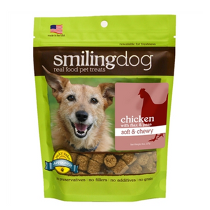 Smiling Dog Soft & Chewy Treats - Chicken with Flax and Peas