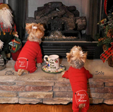 Christmas Red "Santa's Lil' Helper" Embroidered Pajama