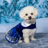 Holiday Dog Harness Dress - Snowflakes