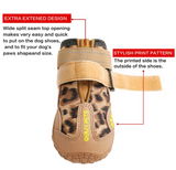 QUMY Dog Shoes for Medium Large Breed ~ Leopard