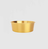 Clear Double Dog Bowl Glam Feeder with Gold Bowls