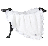 Baby Ruffle Dog Blanket ~ White