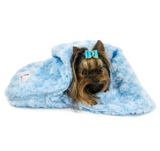 Snuggle Pup Sleeping Bag Dog Blanket ~ Blue