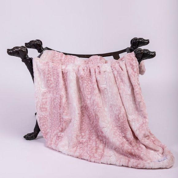 Cashmere Dog Blanket ~ Pink Fawn