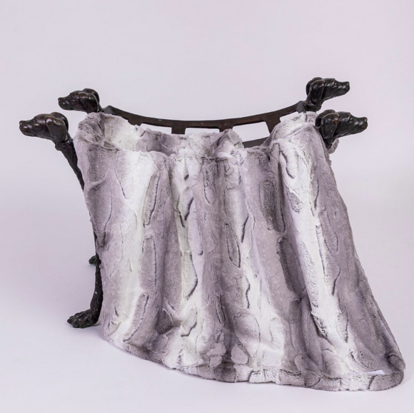 Cashmere Dog Blanket ~ Silver Angora