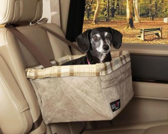 Large Deluxe Pet Car Booster Seat for pets up to 18lbs