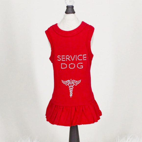 Service Dog Dress ~ Red