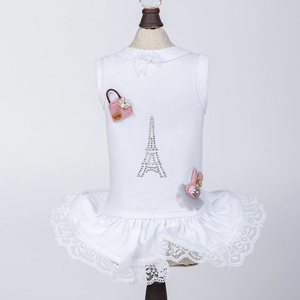 Paris Dog Dress ~ White
