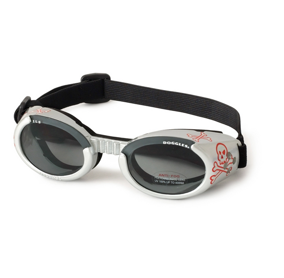 Interchangeable Lens Dog Sunglasses ~ Skull Frame with Smoke Lens - Le Pet Luxe