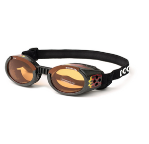 Interchangeable Lens Dog Sunglasses ~ Racing Flames Frame with Orange Lens - Le Pet Luxe