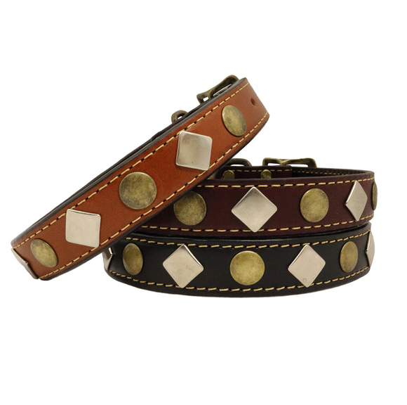 Heirloom Studded Dog Collar - Le Pet Luxe