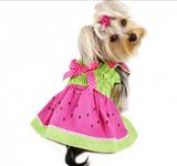 Juicy Watermelon Dog Sundress with Large D-ring - Le Pet Luxe