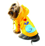 Splashing Whale Raincoat With Cotton Lining - Le Pet Luxe