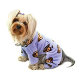 Silly Monkey Fleece Turtleneck Pajamas ~ Lavender - Le Pet Luxe