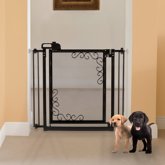 One-Touch Metal Mesh Pet Gate - Le Pet Luxe