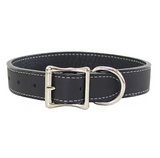 Tuscan Leather Dog Collar ~ Natural Colors - Le Pet Luxe