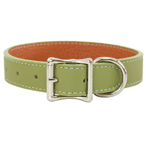 Tuscan Leather Dog Collar ~ Pastel Colors - Le Pet Luxe