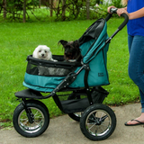 NO-ZIP Double Pet Stroller ~ Pine Green
