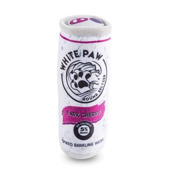 White Paw ~ Bark Cherry Seltzer Dog Toy - Le Pet Luxe