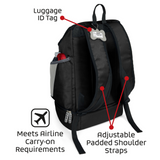 Week Away® Drop Bottom Backpack ~ Black - Le Pet Luxe