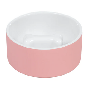 Slow Feeder Dog Food Bowl - Pink
