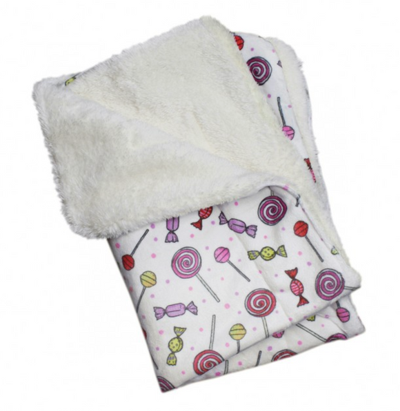 Ultra Soft Minky/Plush Sweet Candies Dog Blanket - Le Pet Luxe