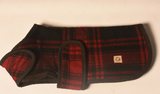 Red and Black Plaid Blanket Dog Coat - Le Pet Luxe
