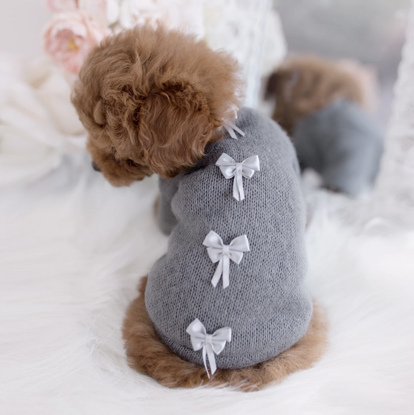 Dainty Bow Dog Sweater - Le Pet Luxe