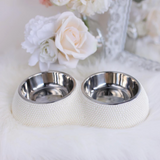 Crystal Dining Bowl ~ Silver - Le Pet Luxe