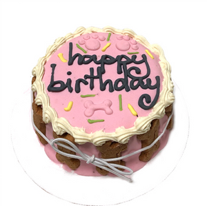 Dog Birthday Cake ~ Pink - Le Pet Luxe
