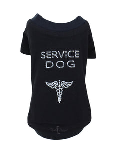 Service Dog Shirt ~ Black - Le Pet Luxe