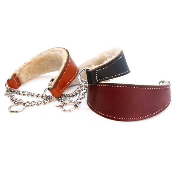 Shearling-Lined Martingale Collar