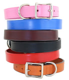 Town Leather Dog Collar ~ Fun Colors