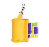 Leather Poop Bag Pouch - Purple