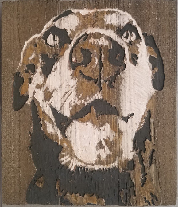 Signed in Wood ~ Dog