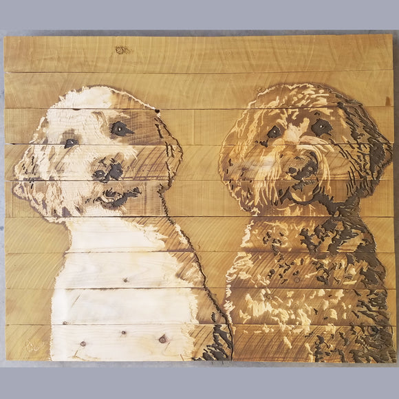 Signed in Wood ~ Goldendoodle